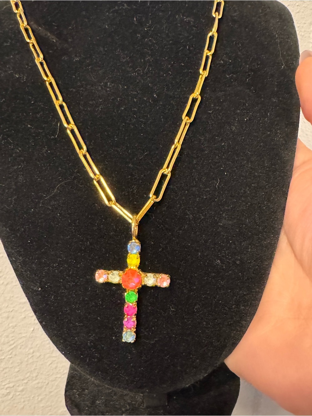 Sorrelli Candy Carnival Cross Necklace